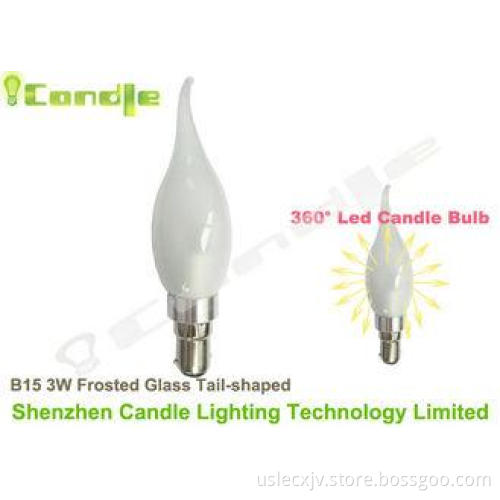 High Brightness Epistar Chip B15 LED Candle Light Bulb 3wat